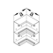 TEHALIT.BRS Internal corner 66x210 two-chamber steel light gray