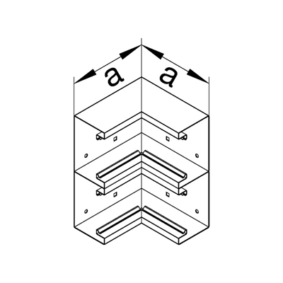 TEHALIT.BRS Internal corner 66x210 two-chamber steel light gray