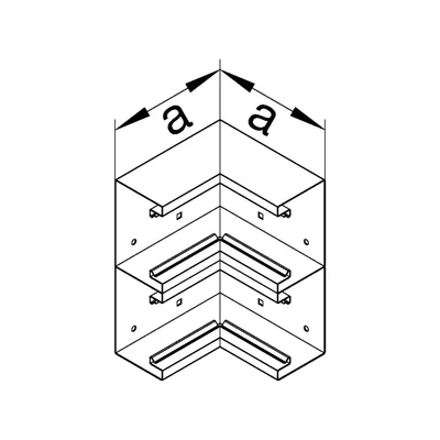 TEHALIT.BRS Internal corner 66x210 two-chamber steel light gray