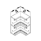 TEHALIT.BRS Internal corner 66x210 two-chamber steel light gray
