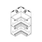 TEHALIT.BRS Internal corner 66x210 two-chamber steel light gray