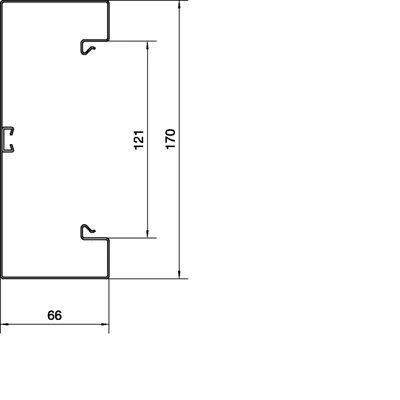 TEHALIT.BRS Základna 66x170mm pozinkovaný ocelový kryt 120mm