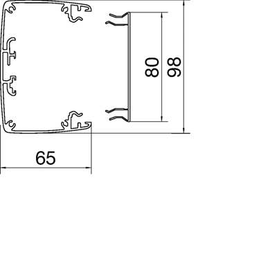TEHALIT.DA200 Einseitige Säule DA200-80 mit Klemmschelle 2,8m Aluminium
