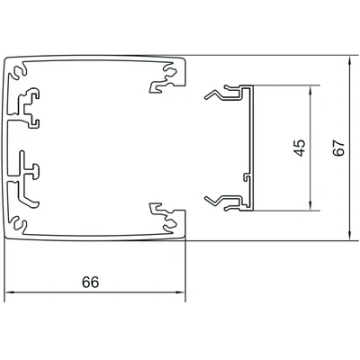 TEHALIT.DA200 Jednostranný sloup DA200-45 s expanzním mechanismem 2,7-3m hliník