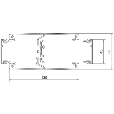 TEHALIT.DA200 Kolumna dwustronna DA200-45 z mechanizmem rozporowym 3-3,3m aluminium