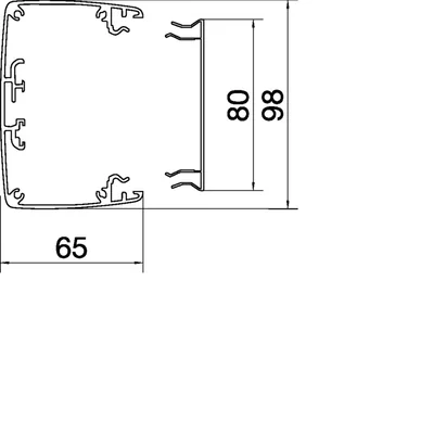 TEHALIT.DA200 One-sided column DA200-80 with clamping clamp 2.8m aluminum