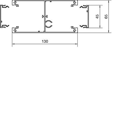TEHALIT.DB Doppelseitige Säule 45mm 3-3,3m Aluminium