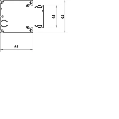TEHALIT.DB One-sided mini-column 45mm 650mm aluminium