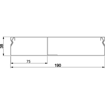 TEHALIT.FR Caniveau pour chape 2 chambres 190x38mm acier