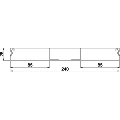 TEHALIT.FR Caniveau pour chape 3 chambres 240x28mm acier