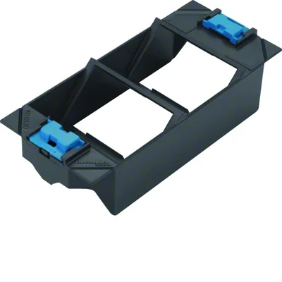 TEHALIT.GB-EG Caja de montaje para telecomunicaciones, 2 elementos, PC-ABS, negra