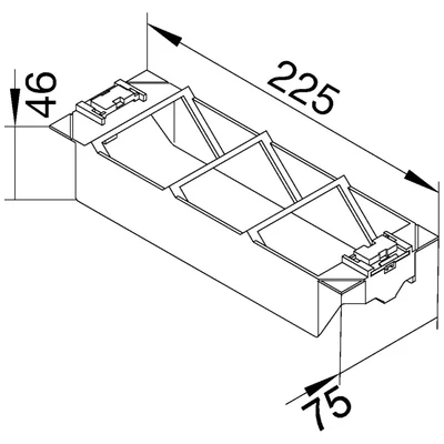 TEHALIT.GB-EG Caja de montaje para telecomunicaciones, 3 elementos, PC-ABS, negra