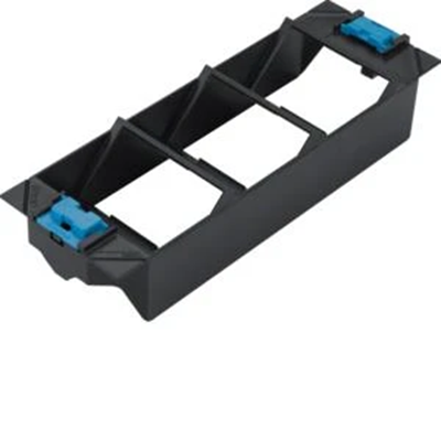 TEHALIT.GB-EG Caja de montaje para telecomunicaciones, 3 elementos, PC-ABS, negra