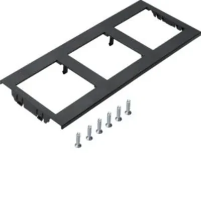 TEHALIT.GB-EG Frame 48x48 3-gang for GTVR400 PC-ABS black