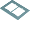TEHALIT.GB-EG Mounting plate GTVD2/300 2xRJ45 18x22.8 aluminum