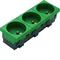 TEHALIT.GB-EG Presa 2P+Z 33° 3 vie 45x45mm senza alogeni verde