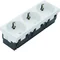 TEHALIT.GB-EG Presa SCHUKO 33° 3 vie 45x45mm senza alogeni bianco