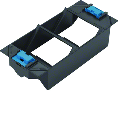 TEHALIT.GB-EG Scatola da montaggio per telecomunicazioni, 2 moduli, PC-ABS, nero