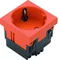 TEHALIT.GB-EG SCHUKO socket 33° 1-way 45x45mm halogen-free orange