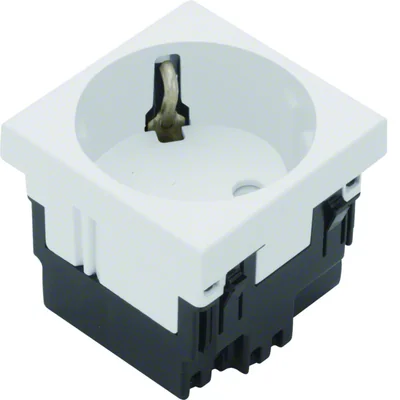 TEHALIT.GB-EG SCHUKO socket 33° 1-way 45x45mm halogen-free white