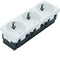 TEHALIT.GB-EG SCHUKO socket 33° 3-way 45x45mm halogen-free white