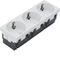 TEHALIT.GB-EG SCHUKO socket 33° 3-way 45x45mm halogen-free white