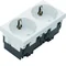 TEHALIT.GB-EG SCHUKO-Steckdose 33° 2-fach 45x45mm halogenfrei weiß