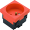 TEHALIT.GB-EG Socket 2P+E 33° 1-way 45x45mm halogen-free orange