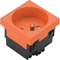 TEHALIT.GB-EG Socket 2P+E 33° 1-way 45x45mm halogen-free orange