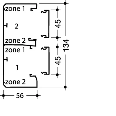 TEHALIT.GBA Base 50x131mm alluminio