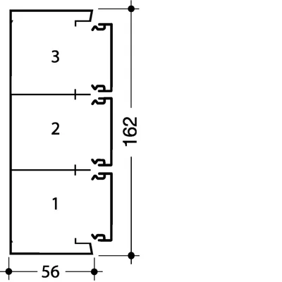 TEHALIT.GBA Base 50x161mm aluminio
