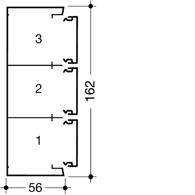 TEHALIT.GBA Base 50x161mm aluminium