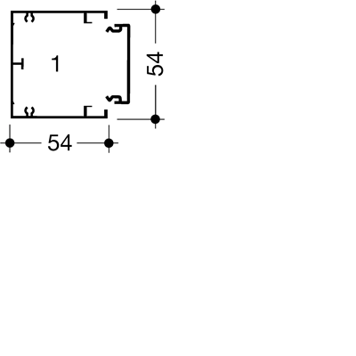 TEHALIT.GBA Base 50x50mm aluminium