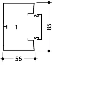 TEHALIT.GBD Wiring trunking 50x85mm black