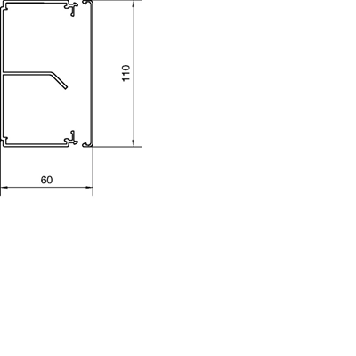 TEHALIT.LF Kanał elektroinstalacyjny PVC 40x111mm jasnoszary
