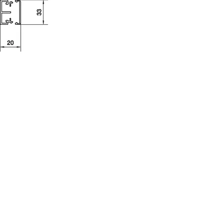 TEHALIT.LF PVC electrical installation trunking 20x33mm, two-chamber light grey