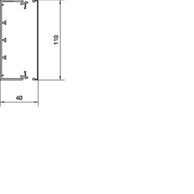 TEHALIT.LF PVC-Verkabelungskanal 40x110mm hellgrau