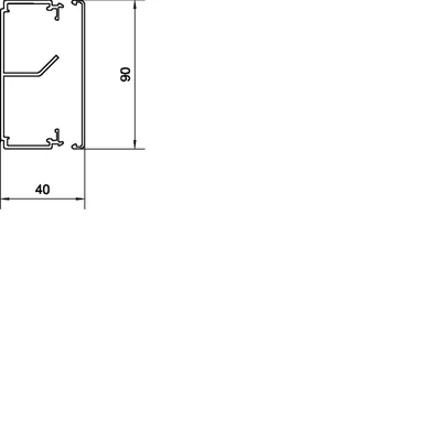 TEHALIT.LF PVC-Verkabelungskanal 40x90mm hellgrau
