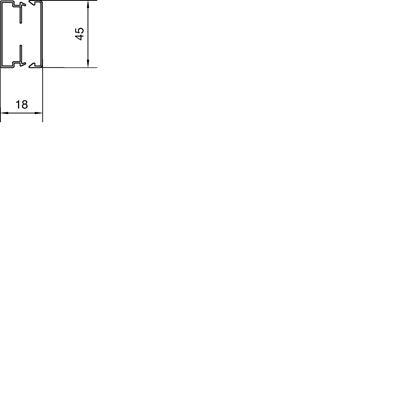 TEHALIT.LF PVC wiring trunking 18x45mm grey