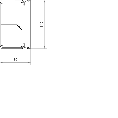TEHALIT.LF PVC wiring trunking 40x111mm grey