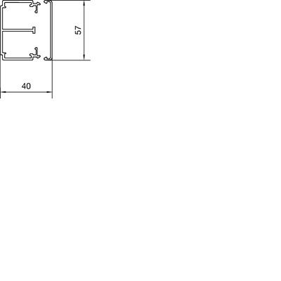 TEHALIT.LF PVC wiring trunking 40x57mm light grey