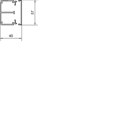 TEHALIT.LF PVC wiring trunking 40x57mm light grey
