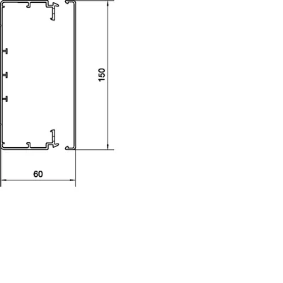 TEHALIT.LF PVC wiring trunking 60x150mm grey