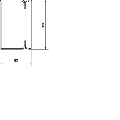 TEHALIT.LFH Goulotte de câblage sans halogène 60x110mm gris clair