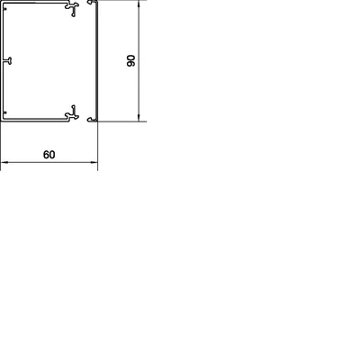 TEHALIT.LFH Halogen-free wiring trunking 60x90mm light grey