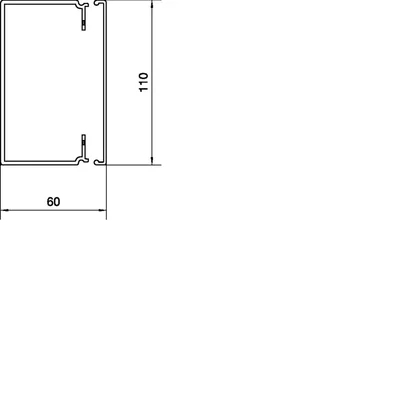 TEHALIT.LFH Halogenfreier Verdrahtungskanal 60x110mm lichtgrau