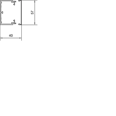TEHALIT.LFH Kanał elektro-instalacyjny bezhalogenowy 40x60 jasnoszary
