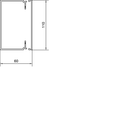 TEHALIT.LFH Kanał elektro-instalacyjny bezhalogenowy 60x110mm jasnoszary
