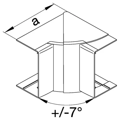 tehalit.LF/LFF Adjustable inner angle 40x60mm, white