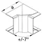 tehalit.LF/LFF Angle intérieur réglable 40x60mm, blanc